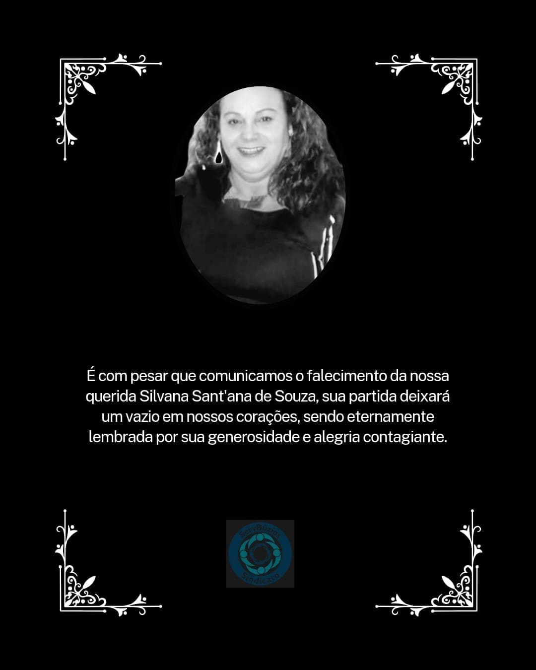 Nota de Pesar - Silvana Sant'Ana de Souza